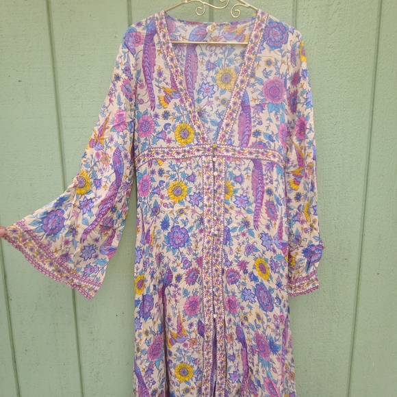 Spell Dresses & Skirts - Spell Sample Lovebird Maxi Dress Gown Kimono Robe Duster S Chamomile OOAK NWOT